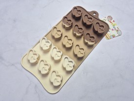 Molde silicona tricolor bombones corazon y corazoncitos